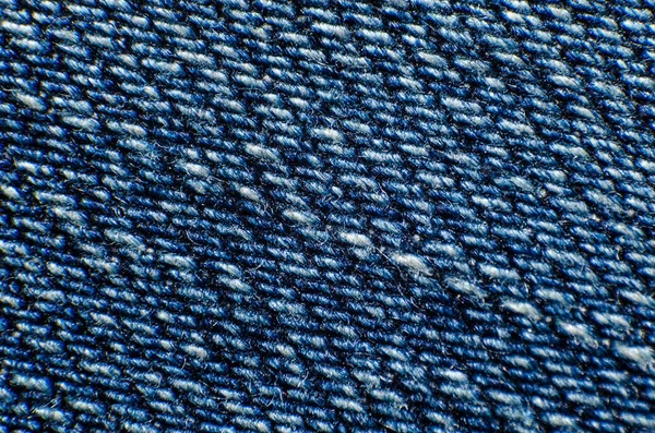 Macro di tessuto blu su tutto il telaio — Foto Stock