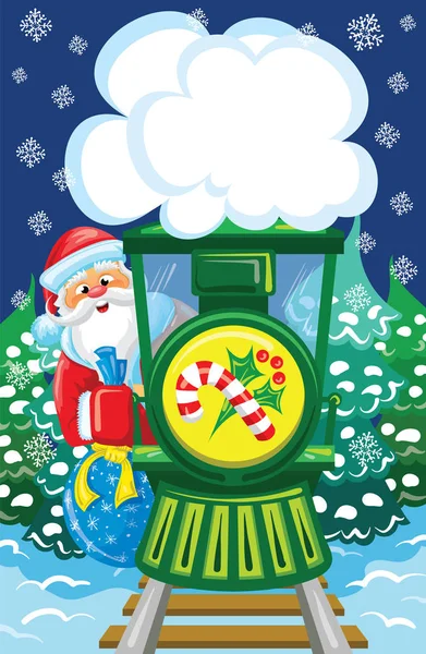 Noel Baba Noel trenle gidiyor