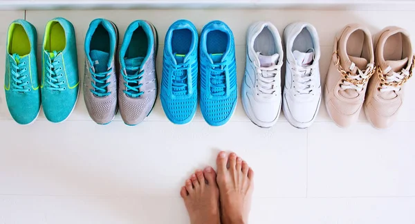 Spor ayakkabı seçimi — Stok fotoğraf