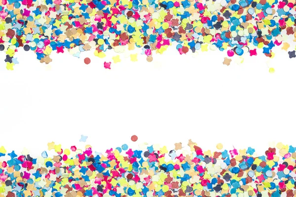 Confeti colorido en amplio bordure — Foto de Stock