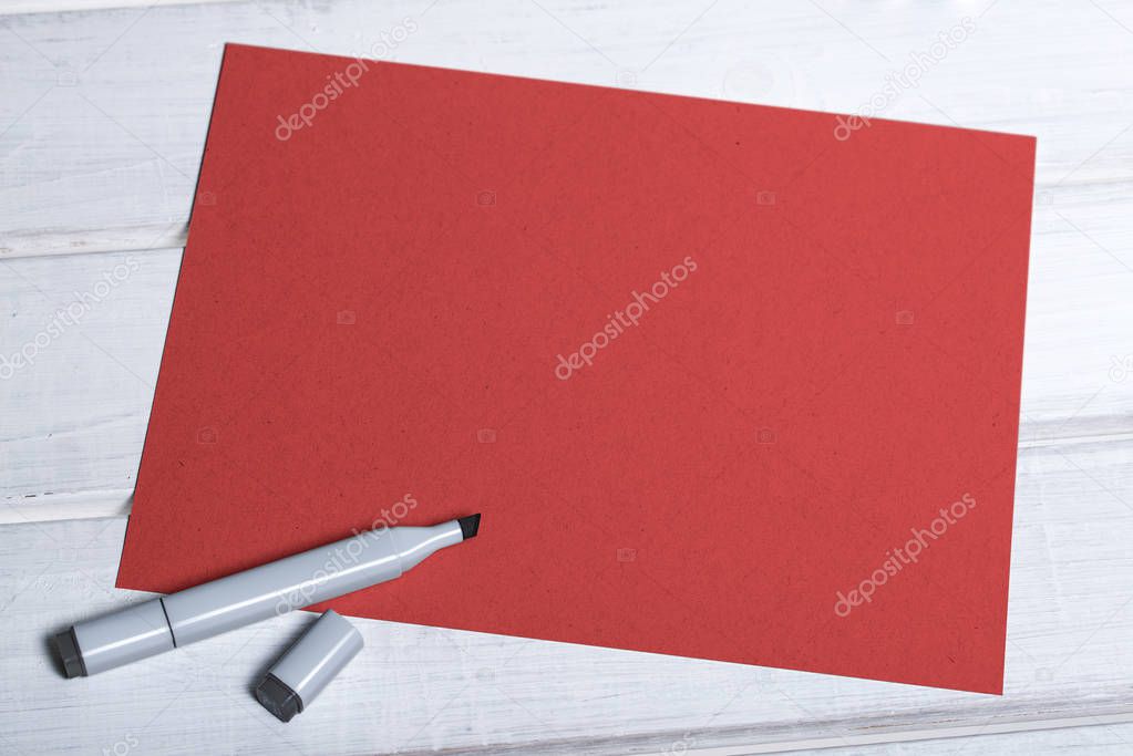 FAQ red blank board with marker