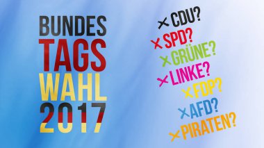 Almanca sözler için federal seçim 2017 siyah kırmızı altın ve ger