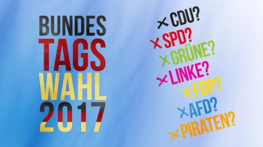 German words for federal election 2017 in black red gold and ger clipart