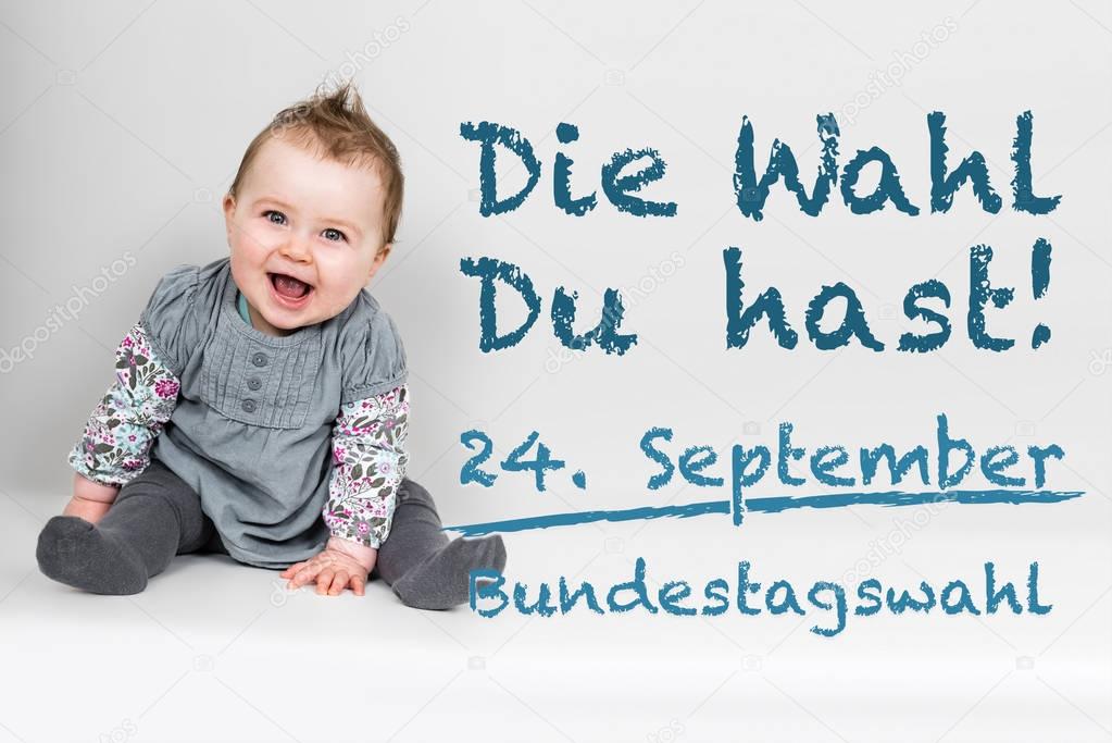 Baby with german appeal to go vote at german federal election 20