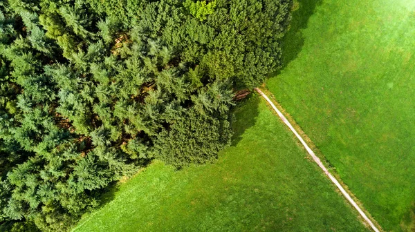 Drohnenflug im Sommer über dem Aachener Aachener Land — Stockfoto