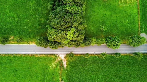 Drohnenflug im Sommer über dem Aachener Aachener Land — Stockfoto