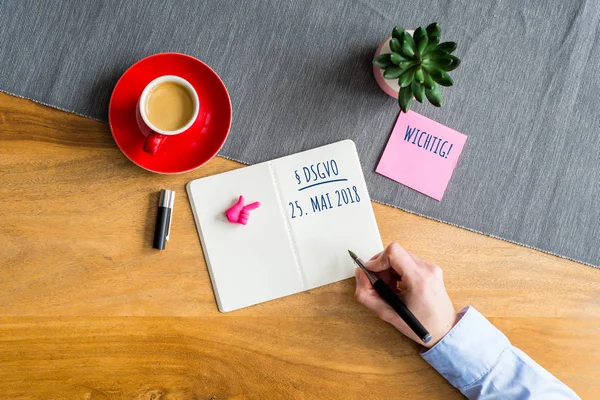 Alman Dsgvo ve wichtig Gdpr ve im defter üzerinde yazma