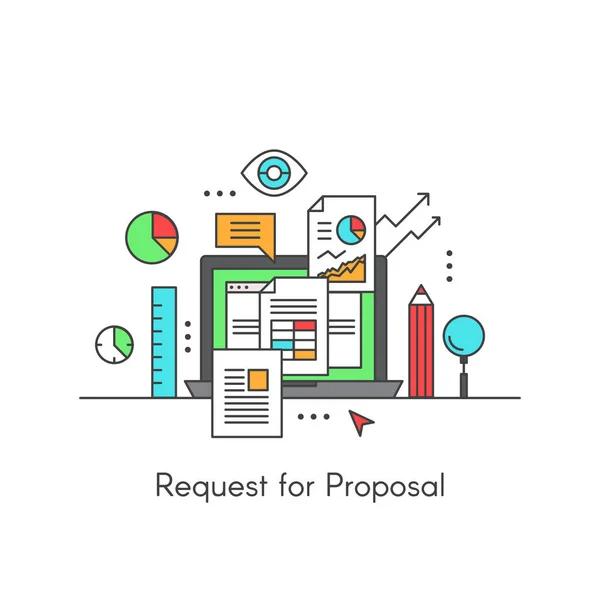 Solicitud de propuesta de RFP — Vector de stock