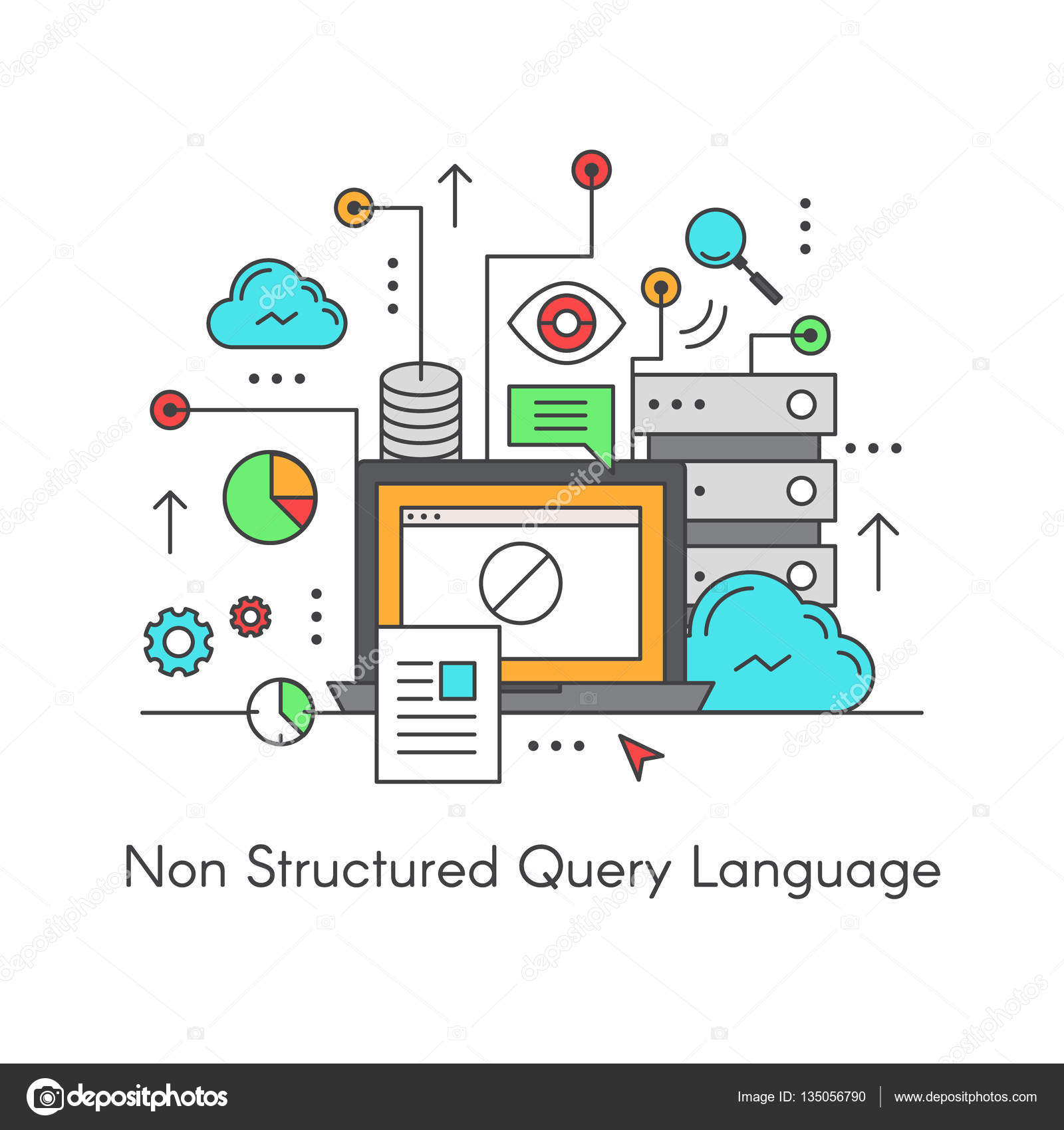 Nosql 비 관계형 구조적된 쿼리 언어 Sql 스톡 벡터 - ©Bub0Bub0 135056790