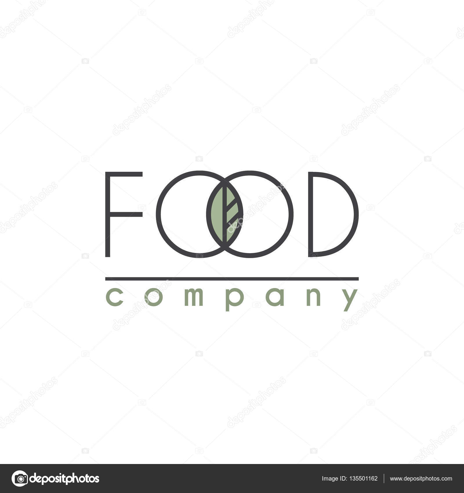 Simple Modern Logo For Food Company Vector Image By C Bub0bub0 Vector Stock