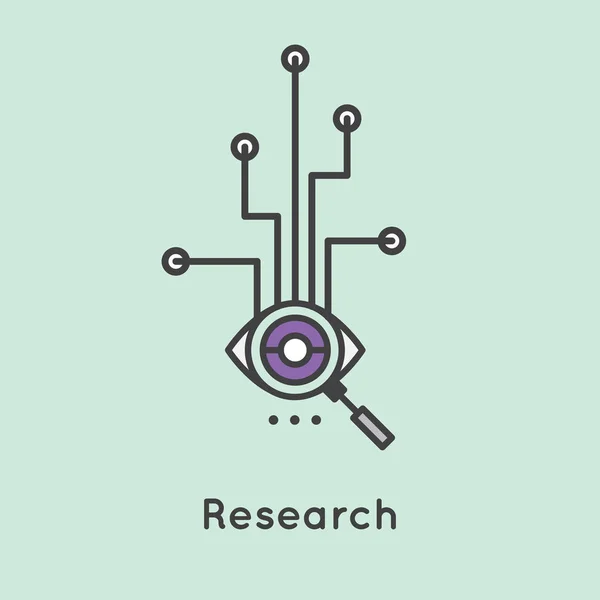 Ilustrace z výzkumného procesu — Stockový vektor