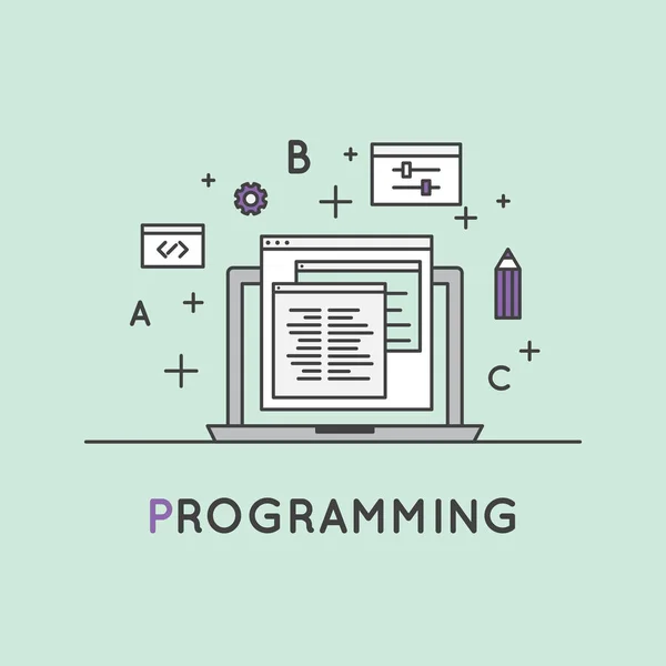 Programación y desarrollo de Wep — Archivo Imágenes Vectoriales