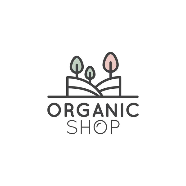 Logo for Organic Shop or Market — Stock Vector