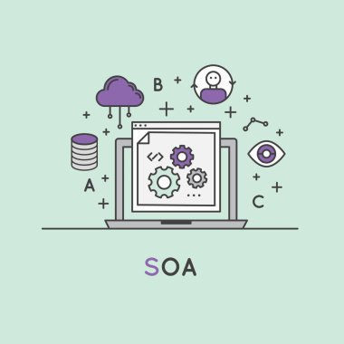 SOA Service Oriented Architecture clipart