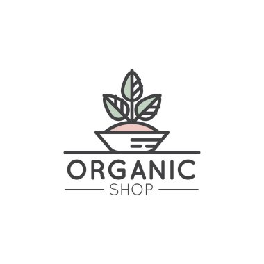 Organik dükkanı veya Pazar için logo