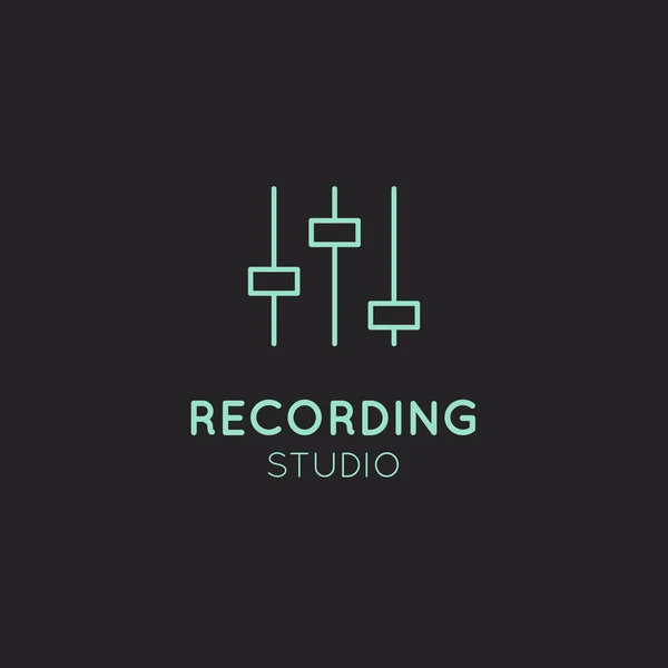 Recording Studio Label — Stock Vector