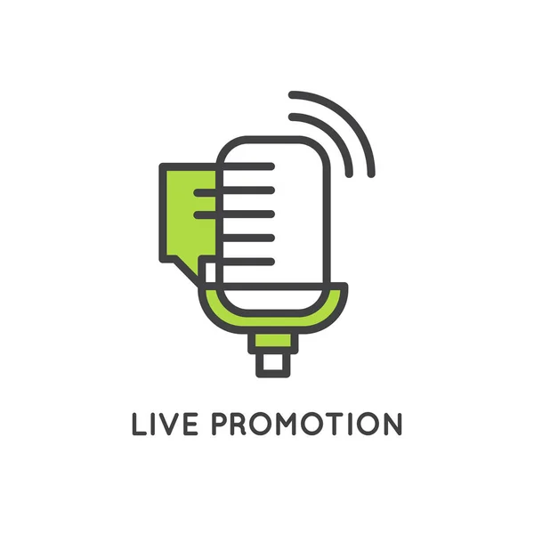 Live Event Marketing i promocję koncepcji procesu — Wektor stockowy