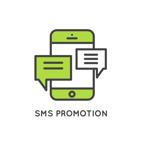 E-Mail of mobiele meldingen en aanbod Marketing — Stockvector