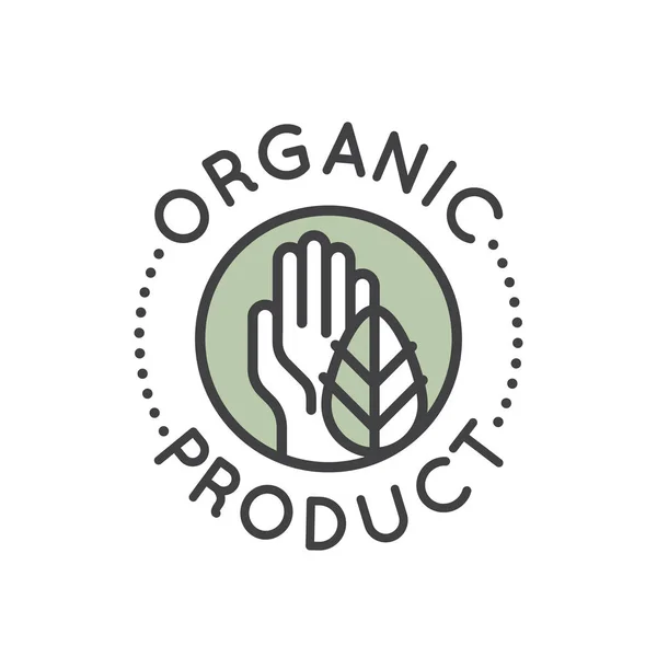 Taze organik, eko ürün rozeti — Stok Vektör