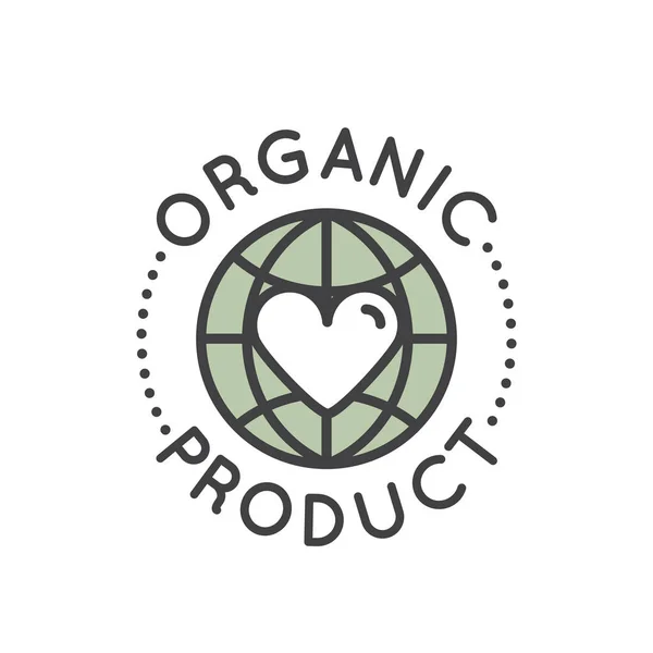 Fresh Organic, Eco Product Badge — Stock Vector