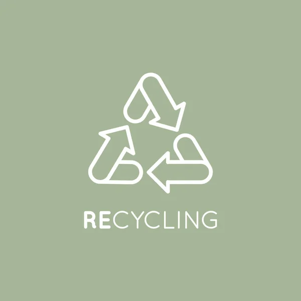 Recycing ekologiska koncept — Stock vektor
