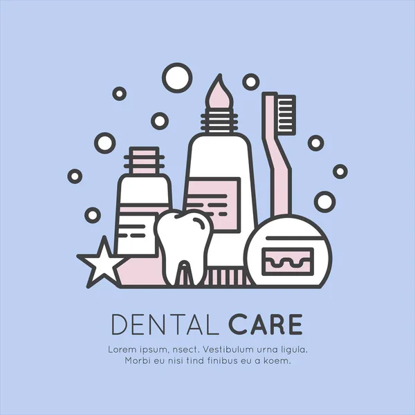 Logo Badge or Dental Care and Disease — Stock Vector