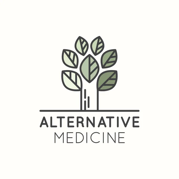 Logo Signo de Medicina Alternativa — Archivo Imágenes Vectoriales