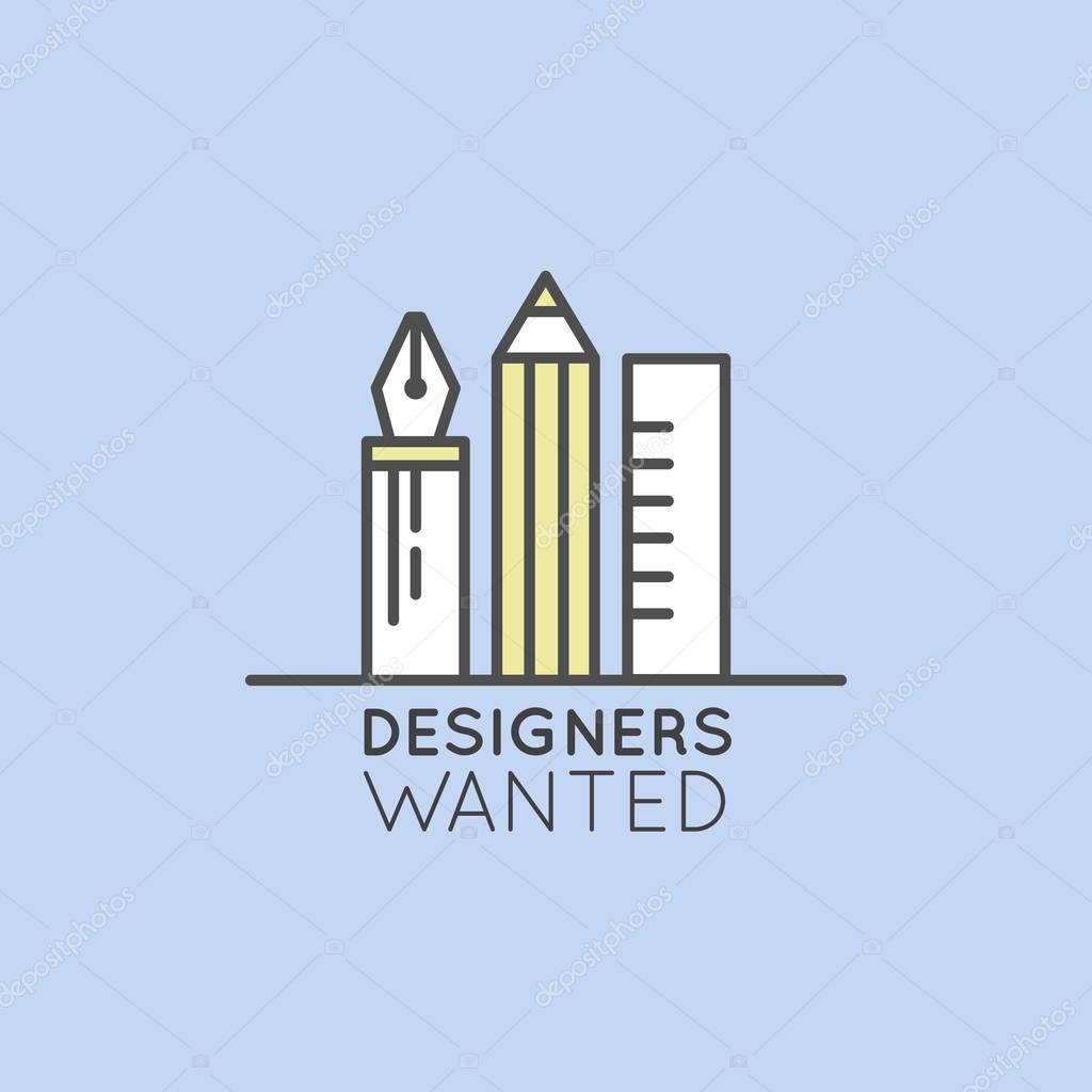We are Hiring and Looking for Interns and Young Designers! Vector Icon Style Illustration Logo Element