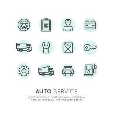 Araba lastiği Servisi simgeler