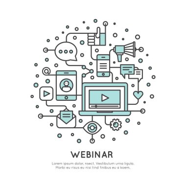 Canlı akışı kavramı Webinar ve Tanıtım Videosu