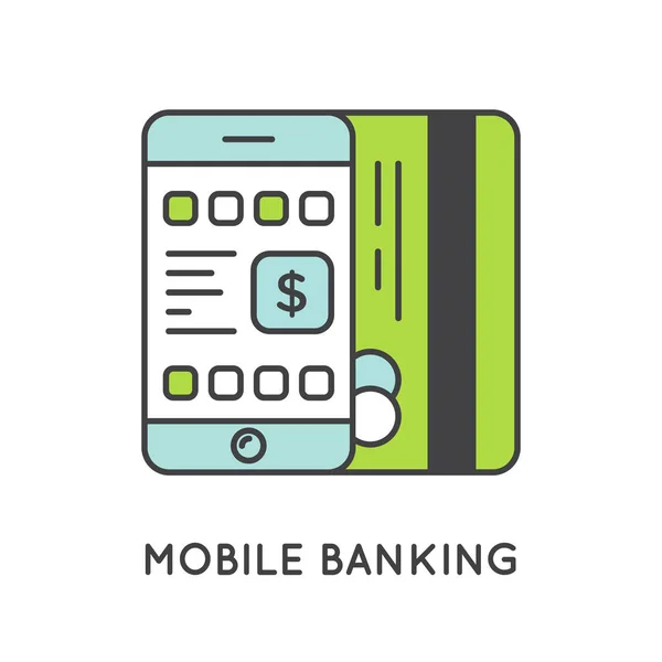 Mobile Internet-Banking-Anwendung — Stockvektor