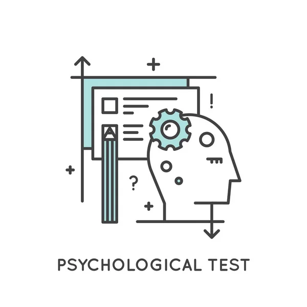 Ilustración de prueba psicológica — Vector de stock