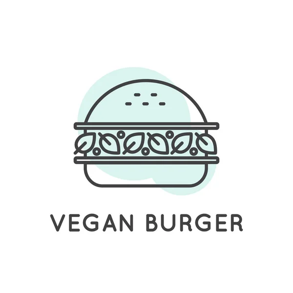 Fogalom vegán Burger — Stock Vector