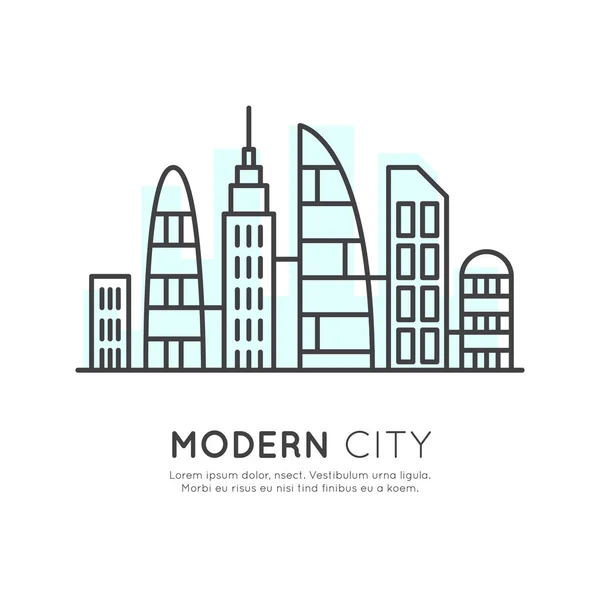 Smart Modern stad — Stock vektor