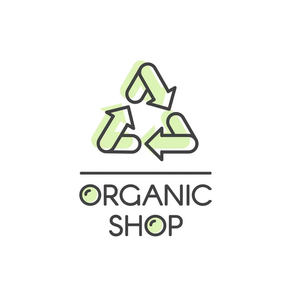 Logo pro ekologické Veganská zdravá Shop nebo obchod — Stockový vektor
