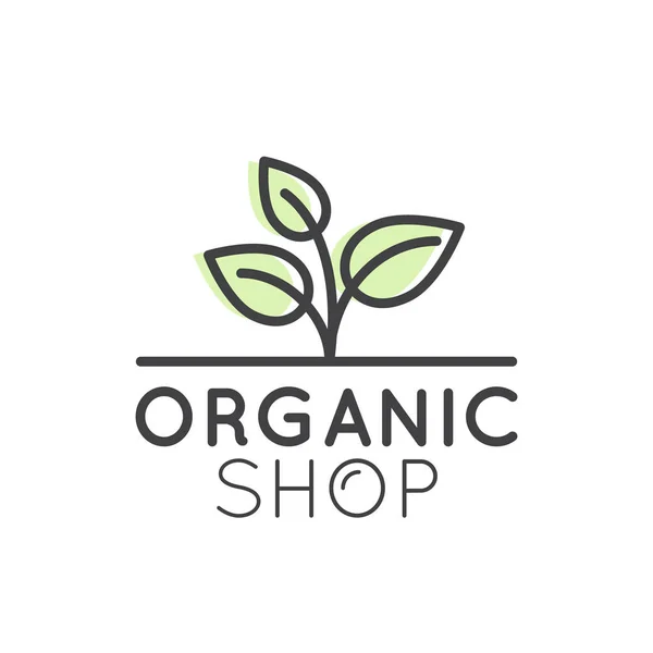 Logo dla organicznych sklepie lub Marke — Wektor stockowy