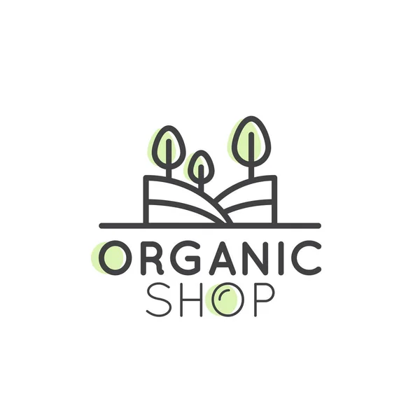 Logotipo para tienda o mercado ecológico — Vector de stock