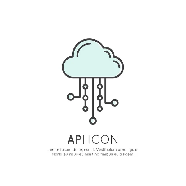 Interfaz de programación de aplicaciones API Tecnología — Archivo Imágenes Vectoriales