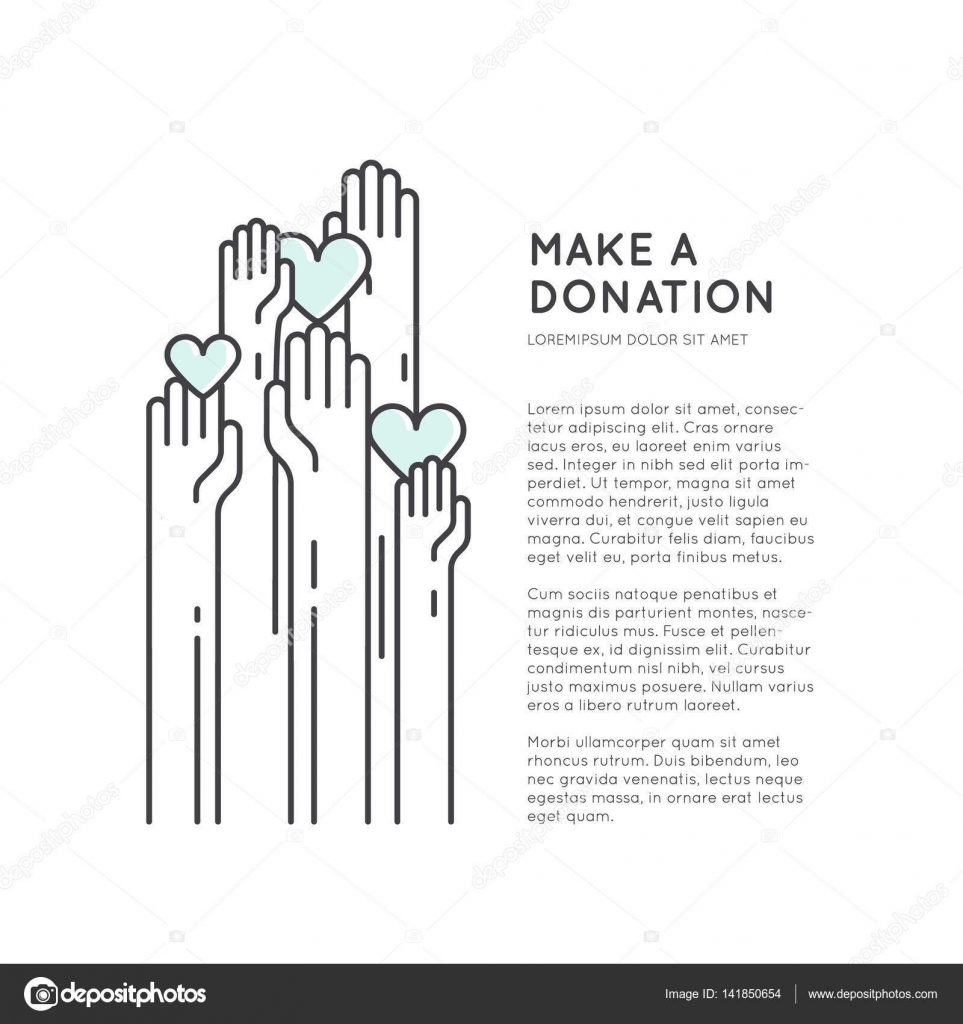 Card or Poster Template with Charity and Fundraising Objects With Volunteer Brochure Template