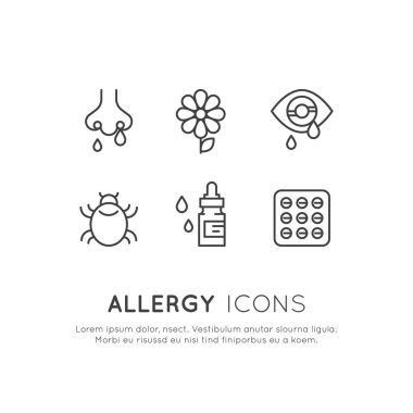 Kart Logo ayarlamak alerjenler, sezon veya bahar hastalık, hasta, alerji ve hoşgörüsüzlük