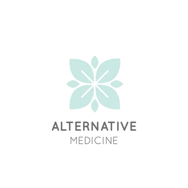 Альтернативна медицина. IV вітамінотерапія, анти-старіння, оздоровчий, Аюрведа, китайської медицини. Цілісний центр — стоковий вектор