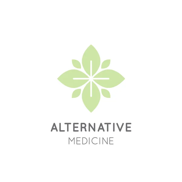 Médecine alternative. IV Vitamine Therapy, Anti-âge, Bien-être, Ayurveda, Médecine chinoise. Centre holistique — Image vectorielle