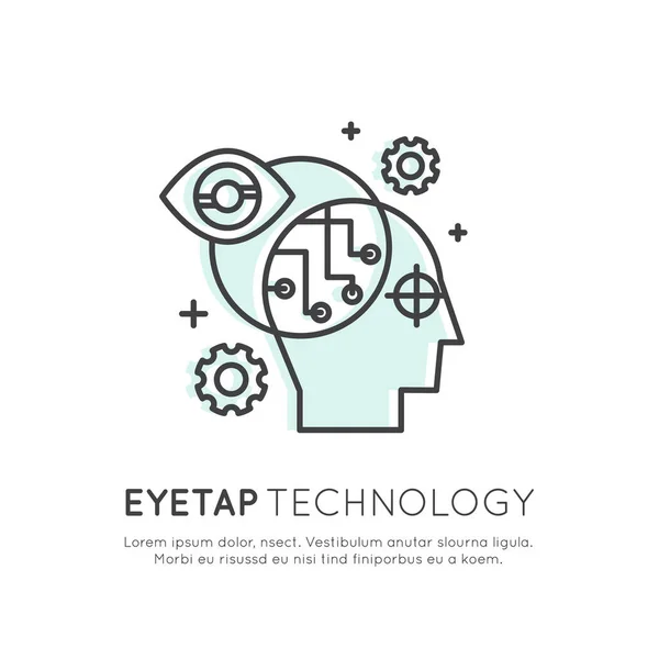 Makine öğrenimi, yapay zeka, sanal gerçeklik, geleceğin Eyetap teknoloji kavramı