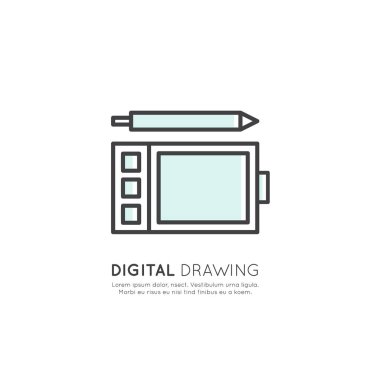 Dijital çizim ve sanat, Grafik Tablet aracı, vektör grafik çizimi