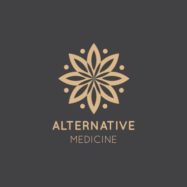 Alternatif Tıp bir vektör simge stil Logo iz