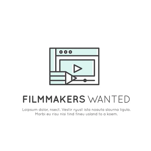 We are Hiring and Looking for Interns and Young Designers and Video or Film Makers! — Stock Vector