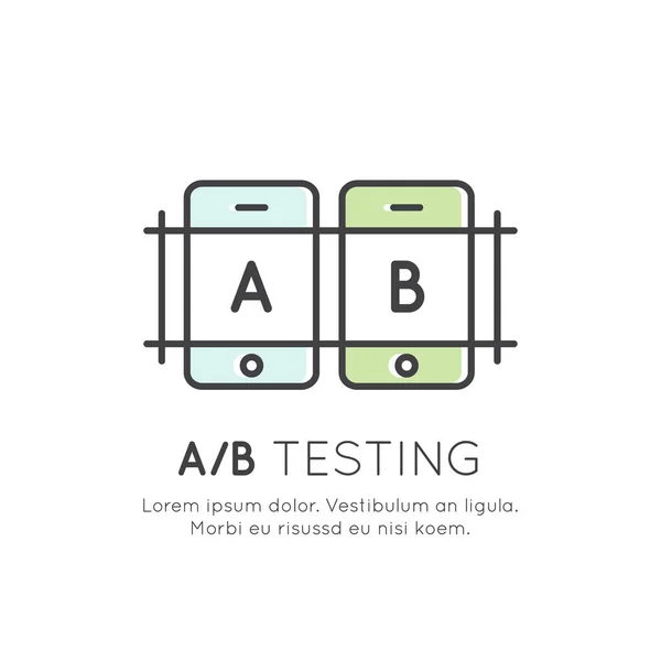 Genel kavram-in A / B test, hata düzeltme, kullanıcı geribildirim, karşılaştırma işlemi, mobil ve masaüstü uygulama geliştirme