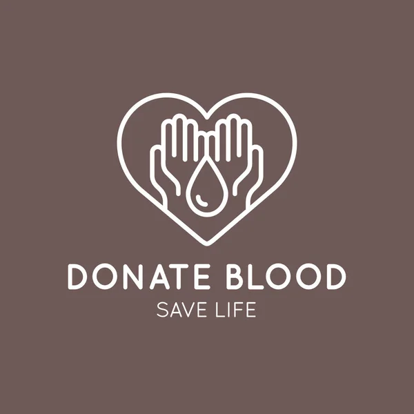 Caridade e Objetos de Angariação de Fundos. Cartaz de Voluntário. Mãos erguidas para ajuda, Evento de angariação de fundos, Doação de sangue — Vetor de Stock