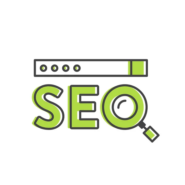 Conceito de SEO Search Engine Optimization — Vetor de Stock