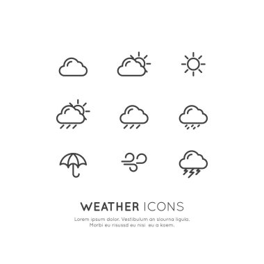 Hava tahmini mobil ve Web uygulama düğme sembolü